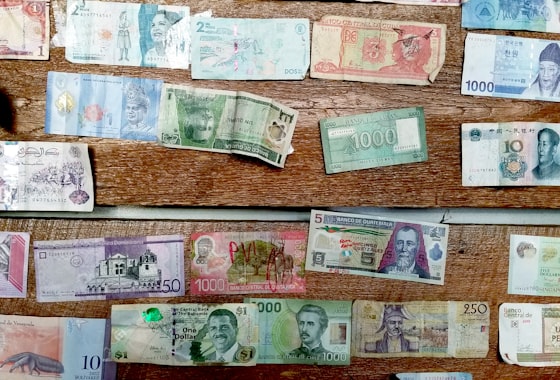 Hands counting bundles of banknotes