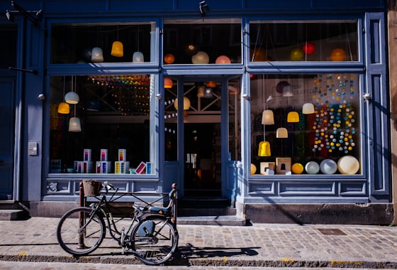 A small storefront with goods on display